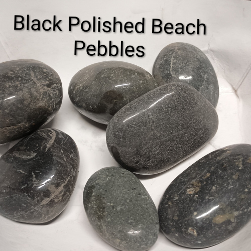 Black Polished Beach Peddles.
